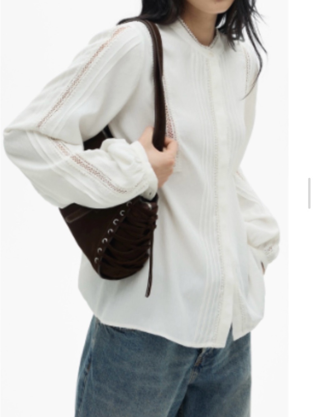 Mango Cream Button Down Shirt